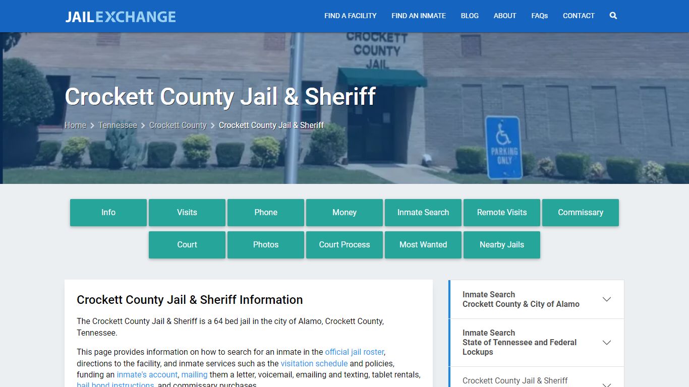Crockett County Jail & Sheriff, TN Inmate Search, Information